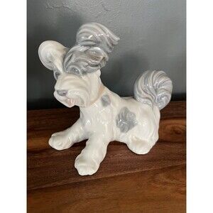 Vintage Lladro Skye Terrier Puppy Dog Figure Figurine porcelain Retired exc.cond